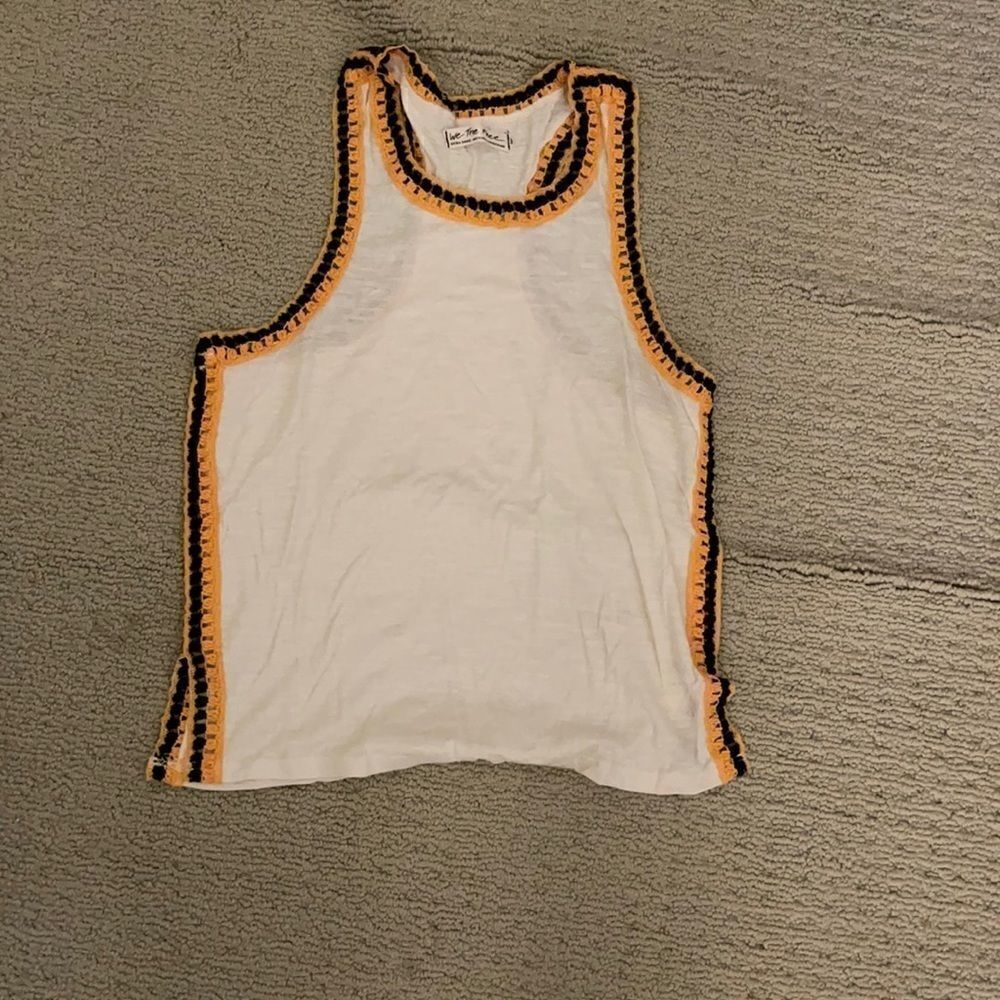 Free People embroidered tank XS